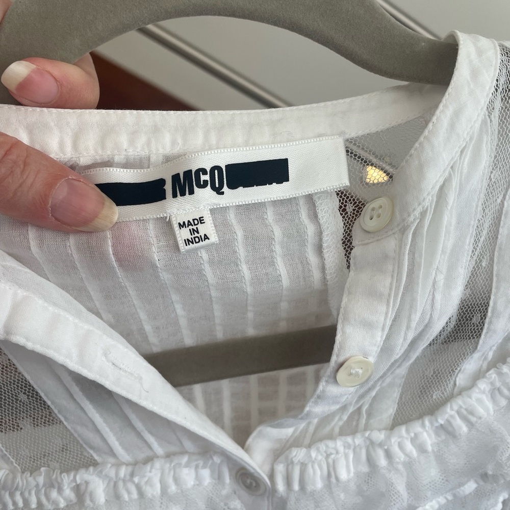 McQ by Alexander McQueen White Blouse - Picture 6 of 7